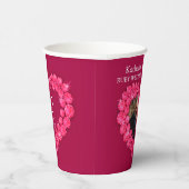 Gobelets En Papier Mariage Ruby anniversaire personnalisé date photo (Droite)