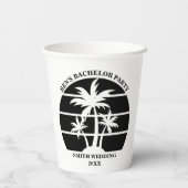 Gobelets En Papier Mariage sur l'île de la fête de Bachelor de plage  (Verso)