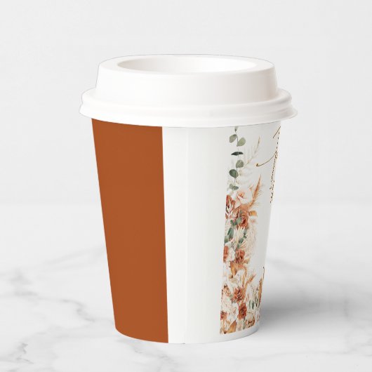 Gobelets En Papier Mariage Terracotta Clair et Tequila (Droite)