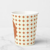 Gobelets En Papier Mariage Terracotta Géométrique Unique Personnalisé (Gauche)