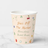 Gobelets En Papier Mariage Thématique Marché Fermier (Recto)