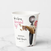 Gobelets En Papier Mariage Thème Crème Glacée à la Fraise (Verso)