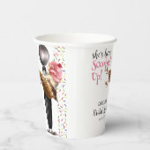 Gobelets En Papier Mariage Thème Crème Glacée aux Fraises (Droite)