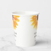 Gobelets En Papier Mariage tournesol (Gauche)