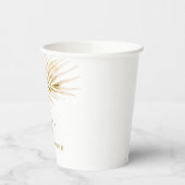 Gobelets En Papier Mariage Tropical Gold Palm (Gauche)