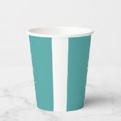 Gobelets En Papier Mariage turquoise et Gold (Gauche)