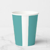 Gobelets En Papier Mariage turquoise et Gold (Droite)