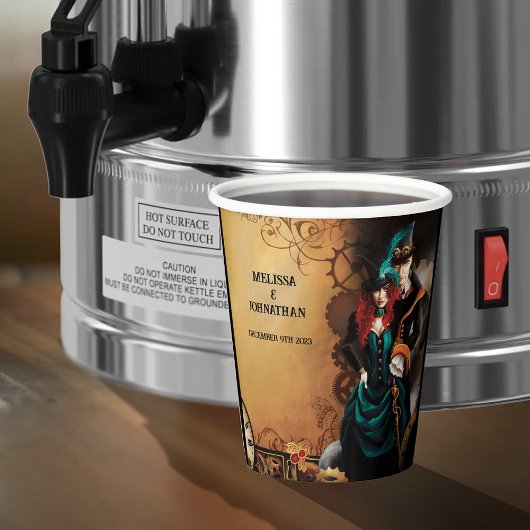 Gobelets En Papier Mariage victorien Steampunk