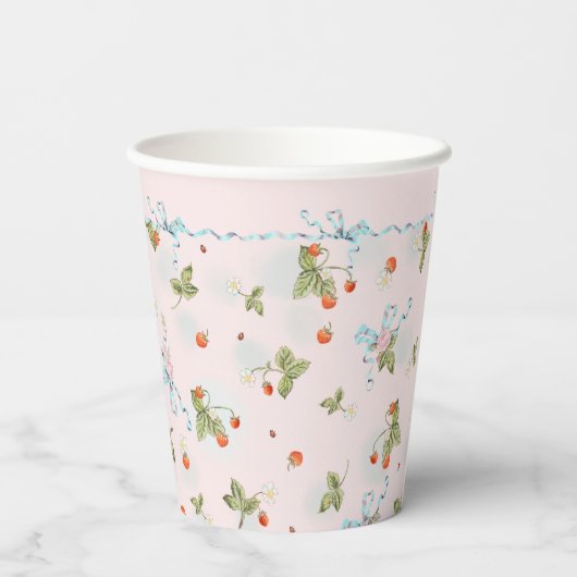 Gobelets En Papier Marie Antoinette Petite fraise 8 oz Coupe papier (Verso)