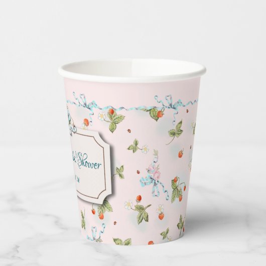 Gobelets En Papier Marie Antoinette Petite fraise 8 oz Coupe papier (Gauche)