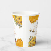 Gobelets En Papier Mariée à l'abeille | Réception de mariage floral a (Droite)