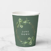 Gobelets En Papier Mariée Botanique Eucalyptus Élégant Lancement de M (Verso)