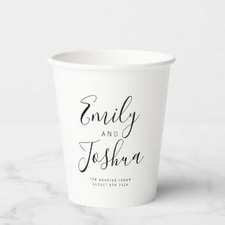 Gobelets En Papier Mariée & Groom Mariage