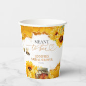 Gobelets En Papier Mariés à l'abeille | Réception de mariage tourneso (Recto)