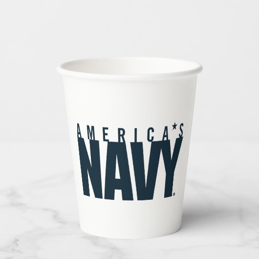 Gobelets En Papier Marine américaine | Marine américaine (Verso)