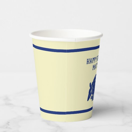 Gobelets En Papier Marine Bleu et crème Armadillo Parti personnalisé (Droite)