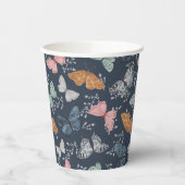 Gobelets En Papier Marine Blue Boho Butterfly Douche Party Table (Gauche)