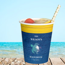 Marine Blue Wood Family Beach House