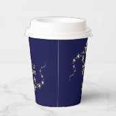 Gobelets En Papier Marine et Gold Stars applaudissent à 50 ans annive (Droite)