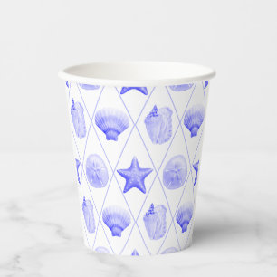 Gobelets En Papier Marines Bleus Costumes côtiers Starfish