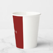 Gobelets En Papier Maroon Dark Red Professional Calligraphy Ajouter u (Gauche)