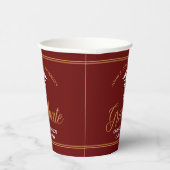 Gobelets En Papier Maroon Gold Médicale School Graduation Party (Droite)