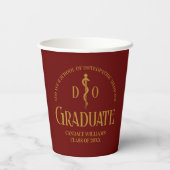 Gobelets En Papier Maroon Osteopathic Médicale School Graduation Part (Verso)
