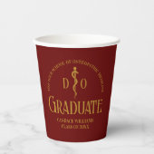 Gobelets En Papier Maroon Osteopathic Médicale School Graduation Part (Recto)