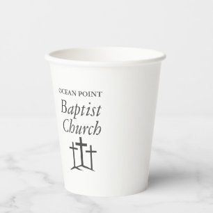 Gobelets En Papier Marque d'église minimaliste personnalisée