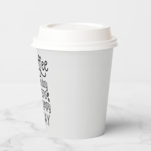 Gobelets En Papier marrant café bar mot art Cupes en papier (Gauche)