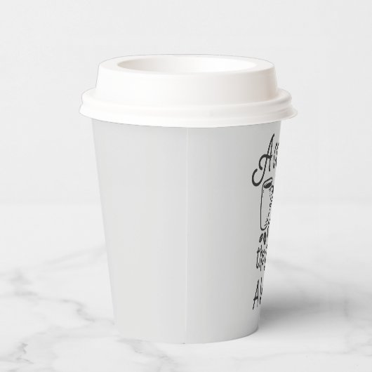 Gobelets En Papier marrant café bar mot art Cupes en papier (Droite)