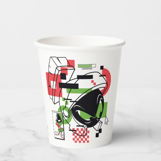 Gobelets En Papier MARVIN THE MARTIAN™ Glitch (Recto)