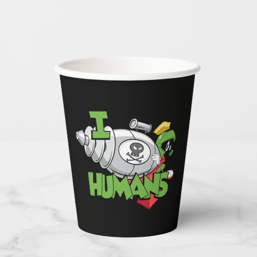 Gobelets En Papier MARVIN THE MARTIAN™ I Laser Humains (Recto)