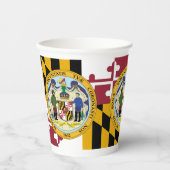 Gobelets En Papier Marylander Flag & Seal Design, Flag of Maryland (Recto)