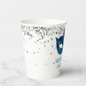 Gobelets En Papier Mascarade bleue fête d'anniversaire (Droite)
