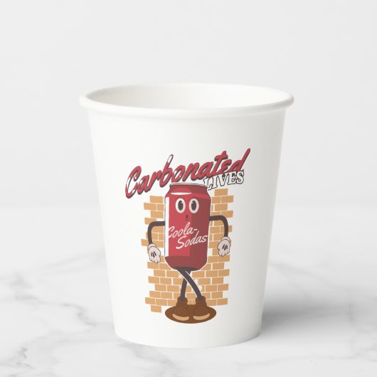 Gobelets En Papier Mascot Boire Cola (Recto)