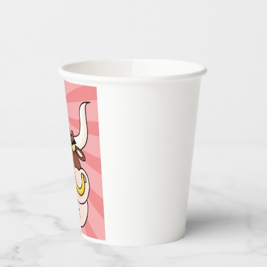 Gobelets En Papier Mascotte en fer avec anneau de nez (Gauche)