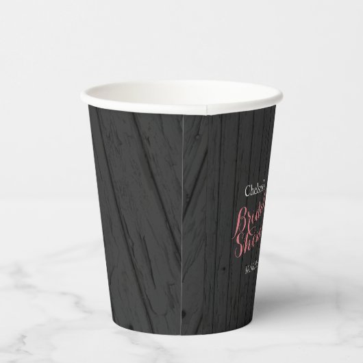 Gobelets En Papier Mason Jar Stylish Rose Bridal Shower (Droite)