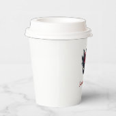 Gobelets En Papier Masque à plumes rouges de Bourgogne noir pour ente (Droite)