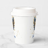 Gobelets En Papier Masquerade Motif Sweet 16 Blue Gold ID1032 (Droite)