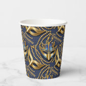 Gobelets En Papier Masquerade perles Quinceanera Masques bleu ID1031 (Verso)