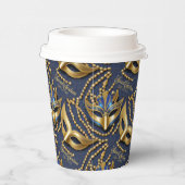 Gobelets En Papier Masquerade Sweet 16 perles Masques Blue ID1032 (Droite)