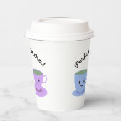 Gobelets En Papier Matcha mignonne et amusante (Gauche)