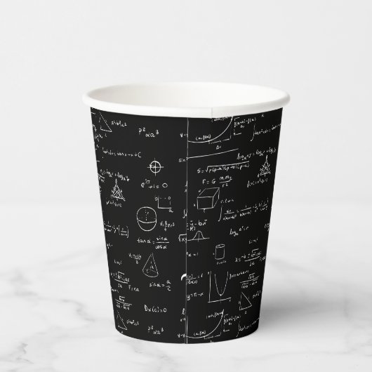 Gobelets En Papier Math noir blanc (Droite)