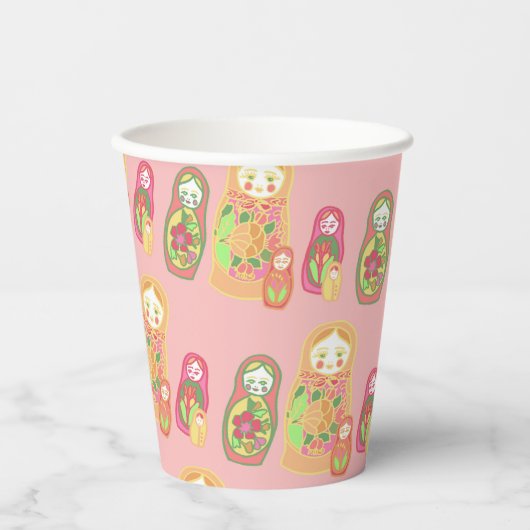 Gobelets En Papier Matryoshka (Recto)