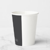 Gobelets En Papier Matte Black Professional Plain Moderne Nom élégant (Gauche)