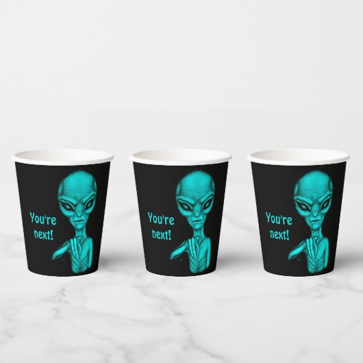 Gobelets En Papier Mauvais Alien, Tu es le prochain ! (Multi)