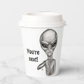 Gobelets En Papier Mauvais Alien, Tu es le prochain ! (Verso)