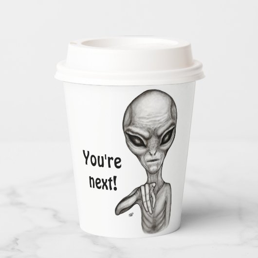 Gobelets En Papier Mauvais Alien, Tu es le prochain ! (Verso)