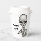 Gobelets En Papier Mauvais Alien, Tu es le prochain ! (Recto)